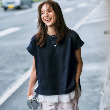 [Emma Taylor]ライトダンボールサイドスリットプルオーバー×ジャガードヘムキャミセット