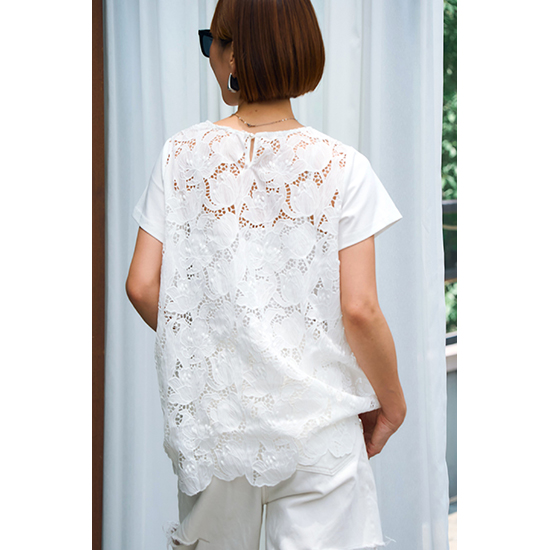 [PICCIN PERLA]バックレースプルオーバー
