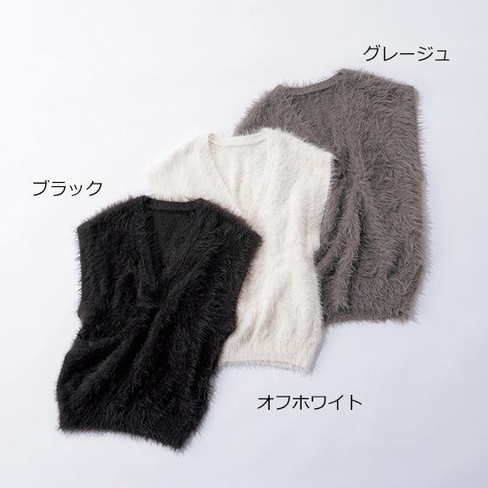 [CLORE+]フェザーVネックベスト