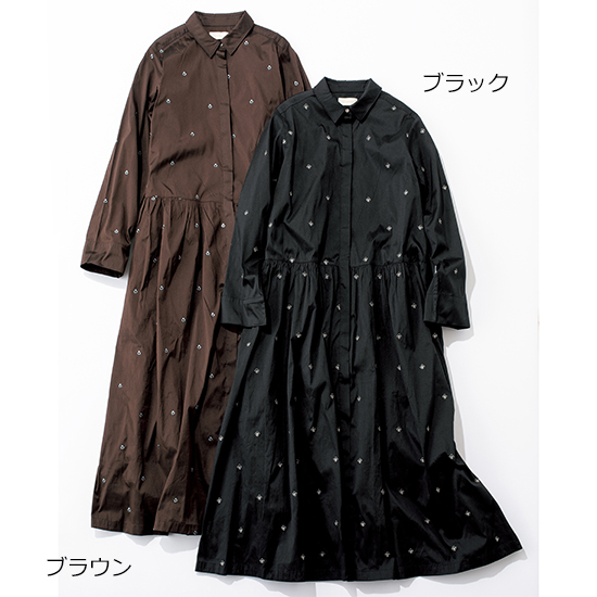 [Pasand by ne Quittez pas]エンブロイダリーシャツドレス