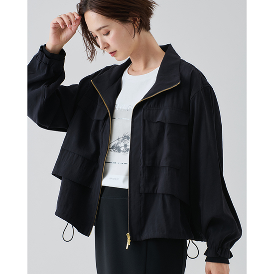 [ACUTA]【洗える】フィブリルドロストライトブルゾン