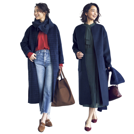 Vingt Neuf マフラー付きリバーシブルコート Kobunsha Select Shop Vingt Neuf マフラー付きリバーシブル コート